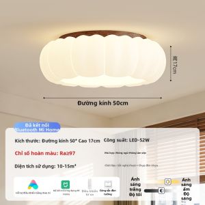 LANGSHANGZHAOMING | Đèn Trần Phong Cách Bơ Sữa Bí Ngô Sáng Tạo Retro