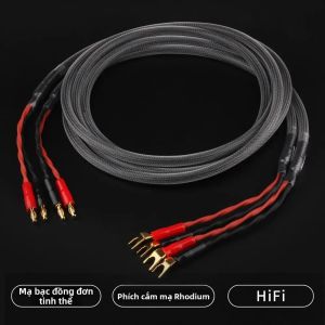 Cặp Cáp Loa HiFi YYAUDIO Lõi OFC 6N Có Độ Tinh Khiết Cao Với Phích Cắm Banana Y Vàng 24K Cho Ứng Dụng Loa Khuếch Đại