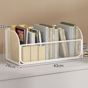 QINQI | Desk Under Book Organizer with Wheels Storage Cart