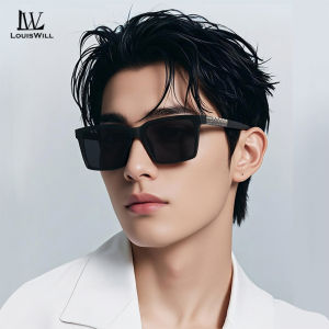 แว่นกันแดดแฟชั่นแว่นกันแดดโพลาไรซ์สำหรับผู้ชาย LouisWill แว่นกันแดดแบบเรโทร UV400ยืดหยุ่นแว่นตากันแดดวิสัยทัศน์ที่สะอาดแว่นตาใส่วิ่งสำหรับขี่จักรยาน
