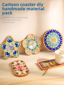 Handmade Mosaic Childrens DIY Craft Kit Artwork Self-Made Craft Materials Package for Kids Creative Stick-On Mosaic Kit