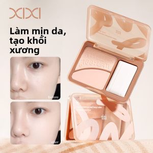 Xixi Creamy Matte Highlighter Palette Dual Tone Face Highlighting Soft Focus Contouring Beauty Makeup Tool Face Palette