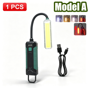 Đèn Làm Việc COB Sạc Lại Được Với Móc Từ Tính Linh Hoạt 360 Độ ° Đèn Pin Kiểm Tra LED Có Thể Xoay Được Đèn Pin Cầm Tay Để Sửa Chữa Ô Tô Cắm Trại Chống Nước