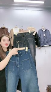 Quần Jean Ống Loe Bigsize Cô Nhỏ hottrend thời trang chất vải jean mềm mại co giãn phong cách năng động lưng cao-Q501