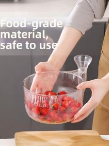 JILAIYAO | Automatic Washing and Draining Colander Transparent Snail Design