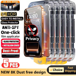 5Pcs Oleophobic Coating Dust Free Privacy Screen Protector For iPhone 17 Pro Max 15 13 11 12 14 16 Pro Easy Installation Glass