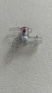 [ FERRUM ] Kran Plastik / Kran Tembok Plastik Transparan Keran Taman 1/2\\\" Inch Bonus Volkring 1/2\\\"x3/4\\\"