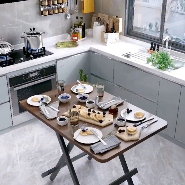 𝗢𝘂𝗿𝗛𝗼𝗺𝗲🏠 โต๊ะกินข้าว โต๊ะพับ โต๊ะอาหาร โต๊ะทานข้าว โต๊ะไม้พับได้ โต๊ะใน ...