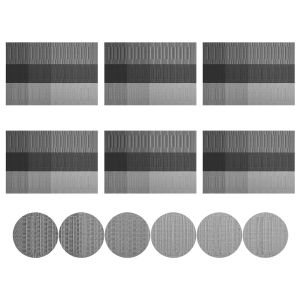 12/13pc Set Placemats Table Place Mats with Coasters Premium Heat Resistant Washable Tableware Christmas Dining Table Mats