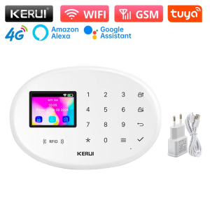 Kerui | KERUI W204 Alarm System For Home WiFi 4G GSM Alarm Burglar Security 433MHz Wireless Siren Tuya Smart Motion Detector Sensor