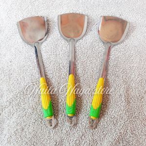 spatula stainless sutil stainless gagang plastik bentuk jagung anti karat