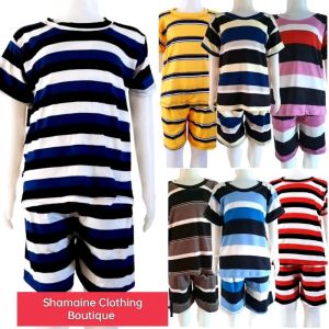 12pcs ( 6pairs ) Terno Stripe Short kids boy Free size fit 1-3 yrs old Cotton Spandex Fabric Assorted Color