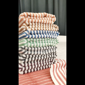 Jean Perry Stripe Delight Bath Towel | 100% Cotton Soft & Absorbent Gentle on Skin