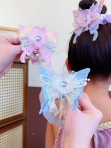 Wedding Flower Girl Headband Ribbon with Rhinestone and Pearl