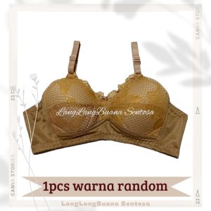 Bra Wanita Motif Renda Bh Busa Tipis Tanpa Kawat Size 34 36 38 40