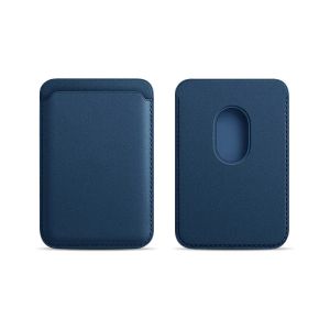 Magnetic Card Holder Leather PU Card Sleeve ID Card Holder Mobile Phone Back Sticker Bag For Magsafe Phone Card Holder Cover New