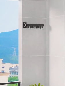 Retractable Clothes Towel Drying Rack Balcony Indoor Folding Wall Mounted Hanger Telescopic Rotation