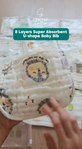 SG - Ultra Soft Absorbent Baby Bibs Muslin U shape bibs Teething Bibs Soft Bamboo Baby bibs Feeding Bib Drooling Bibs