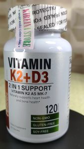 Viên uống vitamin K2 & D3 tối ưu hấp thụ canxi cho cơ thể Hỗ trợ tăng chiều cao 5000 IU D3 & 90mcg K2 (MK-7) 120 viên