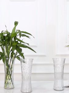 New creative transparent glass vase hydroponic rich bamboo large vase European flower arrangement