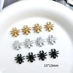 30 CHIẾC 3D Nhựa Nhựa Nhựa Nhựa Hình Nhện Trang Trí Móng Tay Dạng Charm Lấp Lánh Bộ Sưu Tập Halloween Mô Phỏng Nhện Trang Trí Làm Móng Tự Làm Ba Màu