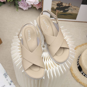 Summer Thick Sole Wedge Mom Shoes Sandals Womens Outdoor Non-Slip Soft Bottom Comfortable Casual Elderly Shoes Plus Size