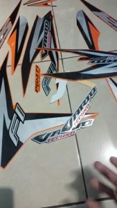 Stiker Striping Honda Vario Techno Old 125 2012 Oren Lis Body Standar Berkualitas Original
