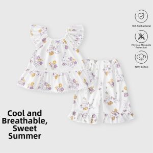 TONGLIANCHUXIN | Cotton Lace Baby Vest Outfit