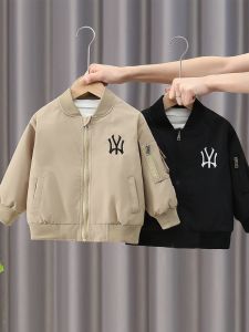 Boys Spring Autumn Baseball Jacket Childrens Clothing Baby Outfit Spring Autumn Style Polyester Fiber Korean Version Jacket