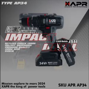 BOR IMPACT CORDLESS APR JAPAN TECHNOLOGY AP34 34VF 10MM 2 BTRE/ AP34