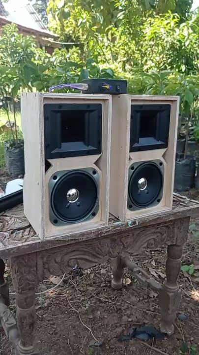 [HARGA 1 BOX] Miniatur Line Array 4 inch Single plus Tweeter Audax AX65 ...