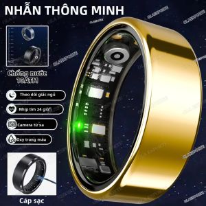 Nhẫn Thông Minh R09 Bằng Thép Titan Cấp Quân Sự Theo Dõi Sức Khỏe Chống Nước IP68 3ATM Đa Thể Thao Thời Trang Tích Hợp Chức Năng Theo Dõi Hoạt Động Và Giấc Ngủ