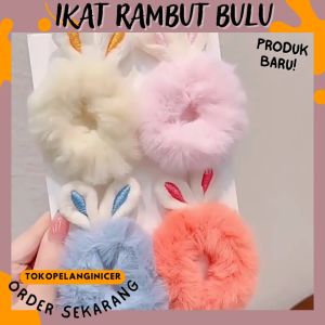 Ikat Rambut Anak Telinga Bulu Halus - Kunciran Rambut Ikat Rambut Kelinci