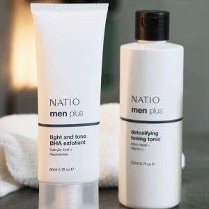 Natio Australia Men Plus Tight and Tone BHA Exfoliant80ml Brightening ExfoliatorMade in Australia