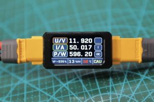 XT60 Color Screen Power Meter 80A | Digital Voltmeter Ammeter w| 0-34V Voltage Temp Humidity Monitor | Backlit Display