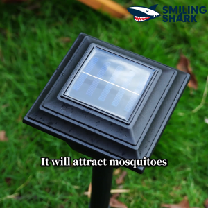 SMILING SHARK DCD06 LED Solar Garden Light White Purple Light Repel Mosquitoes Solar Energy Rechargeable Light Controlled Self Running Waterproof Outdoor Lighting