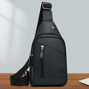 Casual Mens Chest Bag Adjustable Shoulder Strap Multiple Pockets Suitable for Cycling Commuting Business Sports Etc