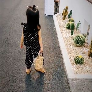 bộ bé gái áo croptop cánh tiên quần dài thun co giãn