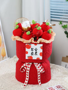 ช่อดอกไม้ถักดอกไม้ไอเดียสร้างสรรค์ของขวัญวันเกิดสำหรับผู้หญิงของขวัญสำหรับส่งคนมาใหม่ในงานแต่งงานของขวัญสำหรับขึ้นบ้านใหม่สำหรับปีใหม่