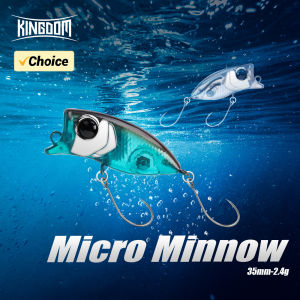 Kingdom Micro Minnow Fishing Lures 2.4g 35mm High Quality Z-Action Floating Popper Single Hook Topwater Hard Bait For Bass Pike