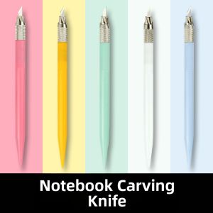 Handmade Mini Rubber Stamp Pen Knife Paper Cutting Knife Craft Scissors Stationery Business Supplies Adhesive Tape Cutting Tool