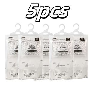 5-Pack 400g Moisture Absorbers for Closet & Home – Dehumidifier Bags for Wardrobe Odorless No Power Needed