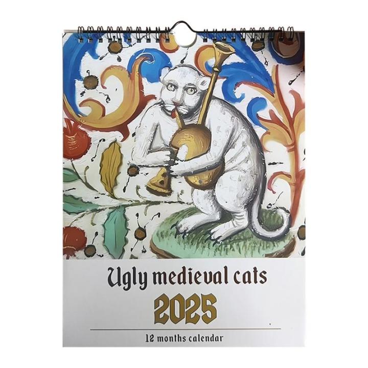 Medieval Cat Calendar 2025 Strange Medieval Cats Wall Calendar 2025