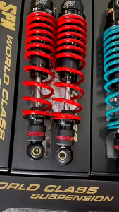 พร้อมส่ง โช้คหลัง（คู่2ชิ้น）เหมาะสำหรับรถจักรยานยนต์ XRM-110 โช๊คหลัง แกนใหญ่ สวย ทน อึด รับประกัน ราคาถูกแข็งแรงและทนทาน