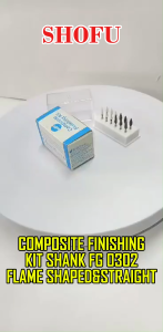 Dental Shofu Composite Finishing Kit Shank FG 0302 Flame Shaped & Straight