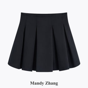 Elegant Black Pleated Mini Skirt