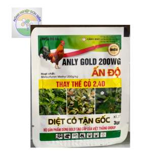 ( COMBO 10 Gói) Thuốc trừ cỏ THAY THẾ 24D (3g) Aly GOLD 200WG Ấn Độ - Trừ cỏ hậu nẩy mần Trừ sạch co lá rộng cỏ Lác trên ruộng.