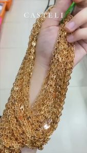 Kalung casteli emas asli kadar 700 70 16k branded horseshoe cd 5 7 gram panjang