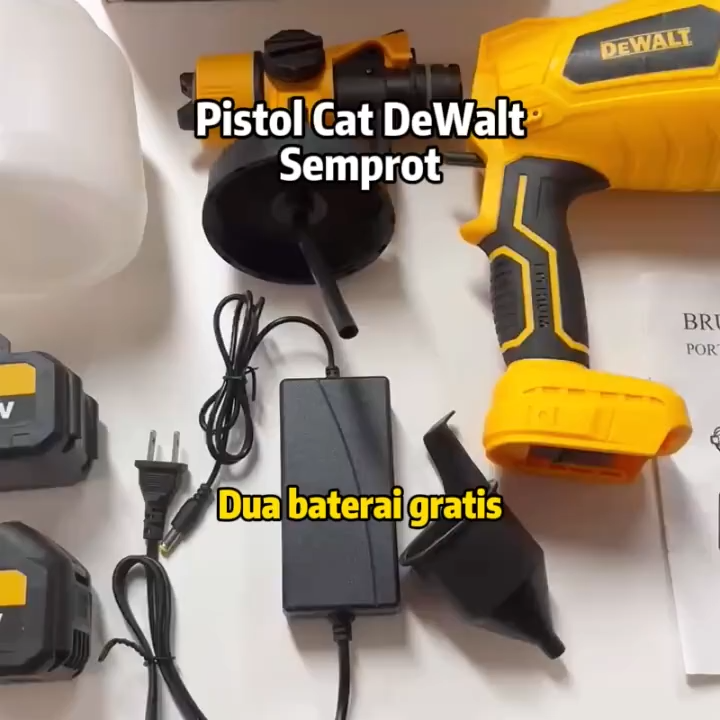 DEWALT  1000ML Pistol Cat Semprot Listrik Berdaya Tinggi / Alat Semprot Cat Elektrik / Semprot Listrik