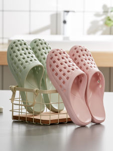 Bathroom Slippers Women Indoor Home Middle Aged And Elderly Head Cover Anti Slip No Odor EVA Bathing Cool Slippers Men